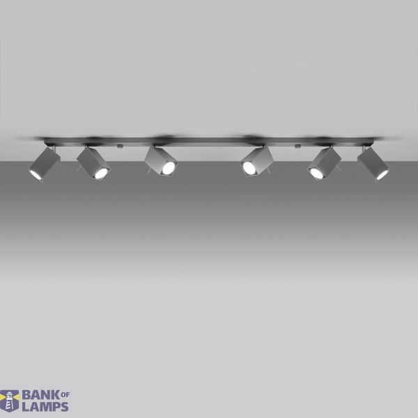 CEILING LAMP MERIDA 6L GREY GU10 6X40W IP20 image 3