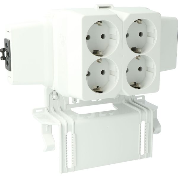 AK2-S/GZ/WIK 3p, with 4-way socket cover Wieland image 1