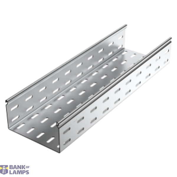 CABLE TRAY WITH TRANSVERSE RIBBING IN GALVANISED STEEL - BRN95 - WIDHT 215MM - FINISHING HDG image 1