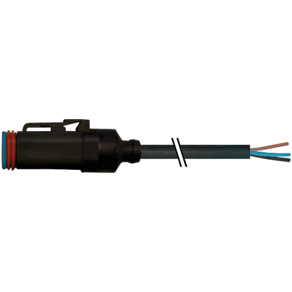 Valve plug MDC06-4s with cable PUR / PVC 2x1.5+1x2x0.75 bk 1.5m image 1