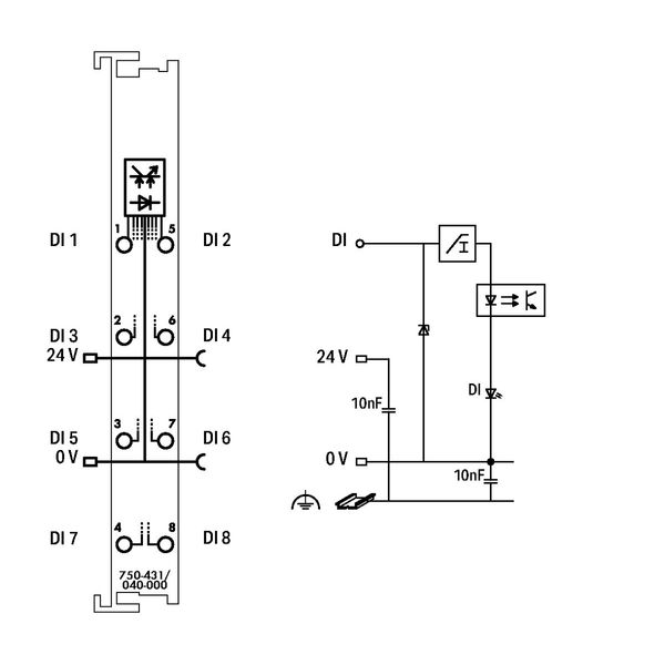 8-channel digital input 24 VDC 0.2 ms dark gray image 4