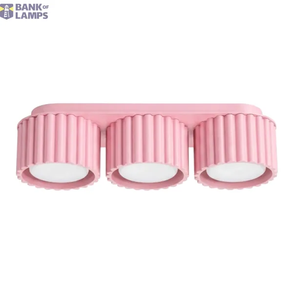 Ceiling lamp AURA 3 pink Gx53 image 1