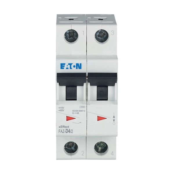 Miniature circuit breaker (MCB), 4 A, 2p, characteristic: D image 8