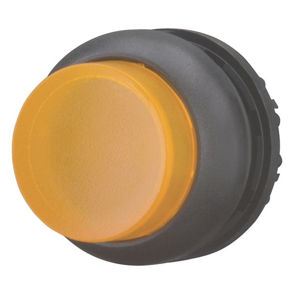 M22S-DLH-A Illuminated pushbutton actuator, RMQ-Titan, Extended, momentary, orange, Blank, Bezel: black image 2