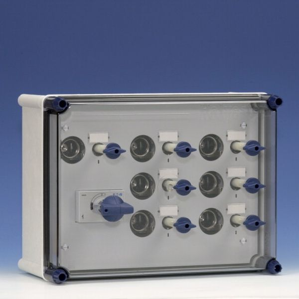 Distribution enclosure 1x63A Duco 4p 7xDII+busbars image 1