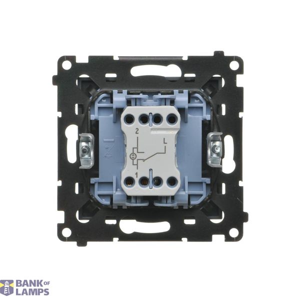Two-way switch with LED illumination without pictogram - separate backlight for each key, (module), Simon 24, IP20, 10AX, graphite mat image 1