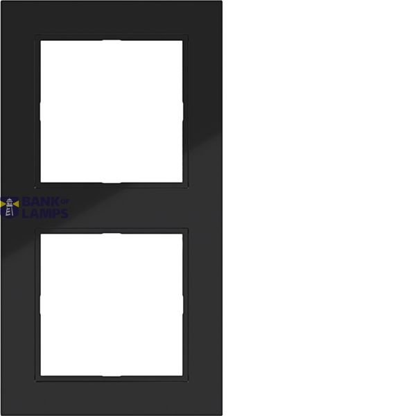 Cover frame double, A.1, night black glossy image 1