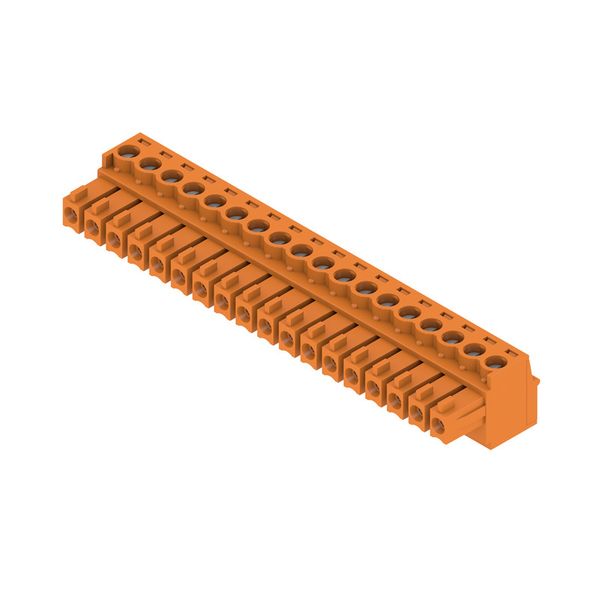 PCB plug-in connector, female plug, 3.81 mm, Number of poles: 18, 180°, Clamping yoke connection, Clamping range, max. : 1.5 mm², Box image 2