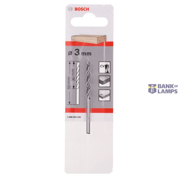 Standard brad point drill bit 3 x 33 x 61 mm, d 3 mm image 2