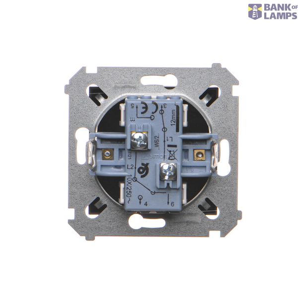 Hotel room switch with indicator light, 10A, anthracite, metalic, 2A image 1