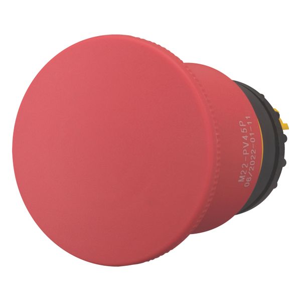 M22-PV45P Emergency stop/emergency switching off pushbutton, RMQ-Titan, Palm-tree shape, 45 mm, Non-illuminated, Pull-to-release function, Red, yellow image 2