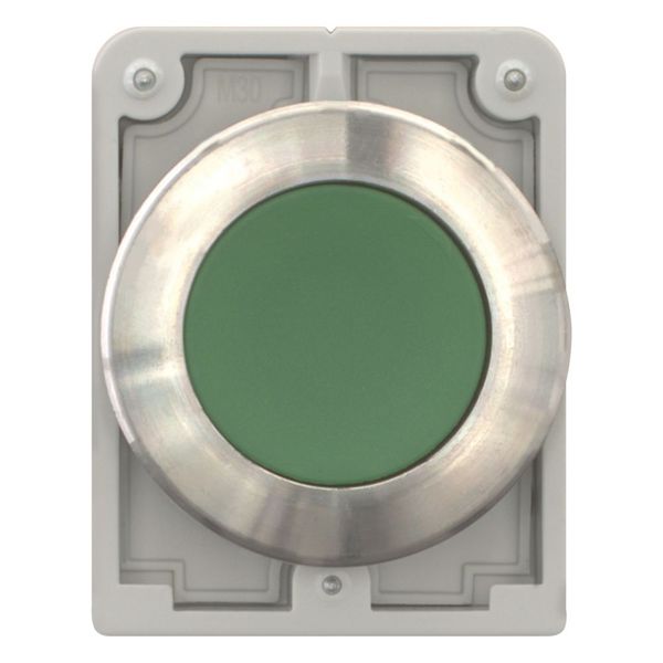M30I-FDR-G Pushbutton, RMQ-Titan, flat, maintained, green, blank, Front ring stainless steel image 3