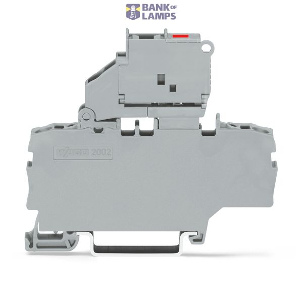 2-conductor fuse terminal block with pivoting fuse holder with additio image 1