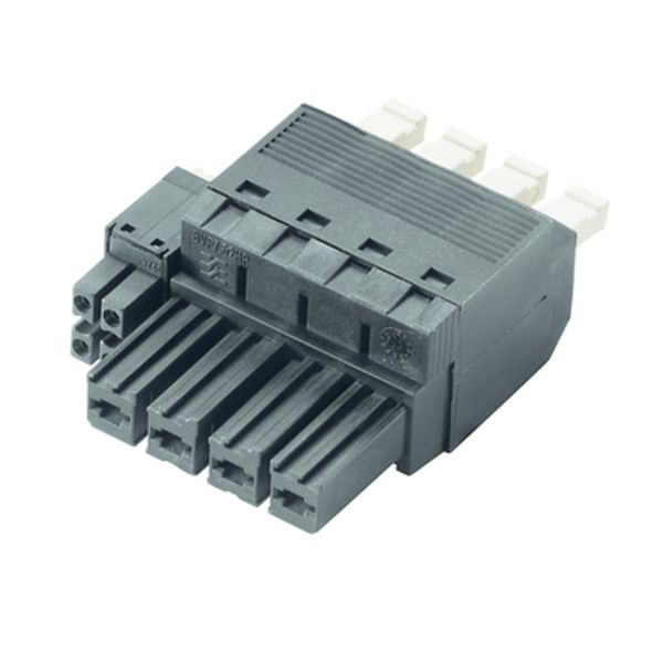 PCB plug-in connector, female plug, 7.62 mm, Number of poles: 4, 180°, PUSH IN with actuator, Clamping range, max. : 6 mm², Box image 3