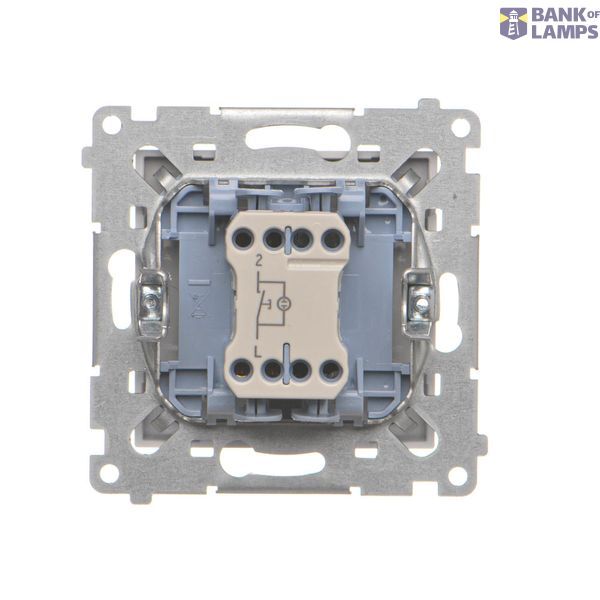 Two-way switch, Push In system, (module), Simon 24, IP20/IP44, 10AX, graphite mat image 2