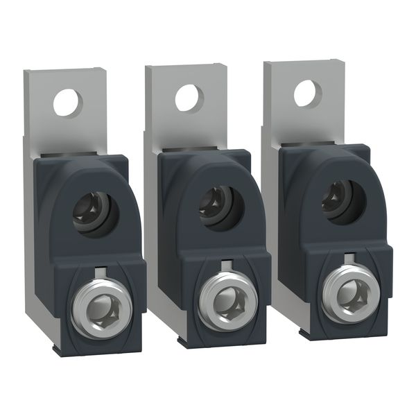 aluminium cable connectors, TransferPacT, for 2 cables 50 to 120 mm², Frame 250A, 3P, set of 3 image 1