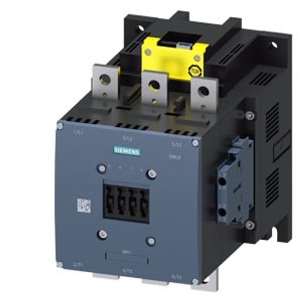 Contactor, AC-1, 690 A/690 V/40 °C, 3-pole, 200-277 V AC/DC, F-PLC-IN, 2 NO+2 NC image 1