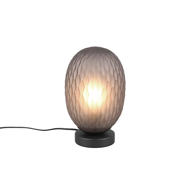 Facette table lamp E27 matt black/smoke image 1