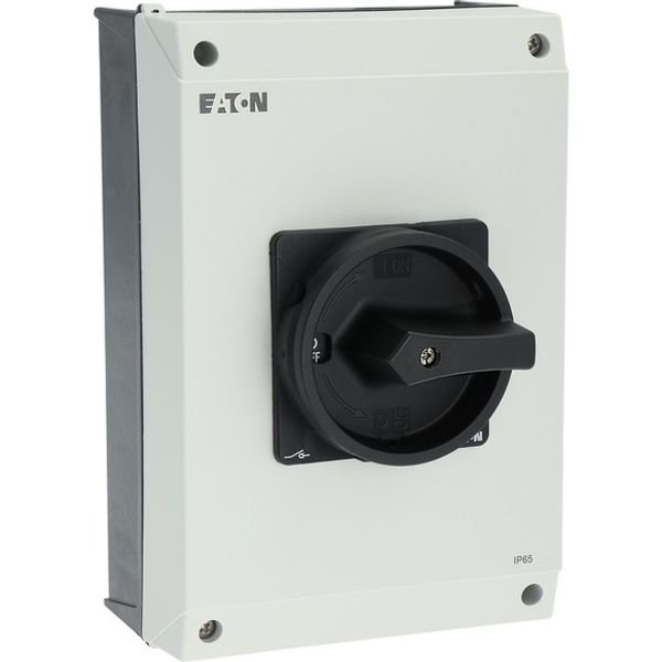 P3-63/I4/SVB-SW/HI11 Main switch, P3, 63 A, surface mounting, 3 pole, 1 N/O, 1 N/C, STOP function, With black rotary handle and locking ring, Lockable in the 0 (Off) posit image 12