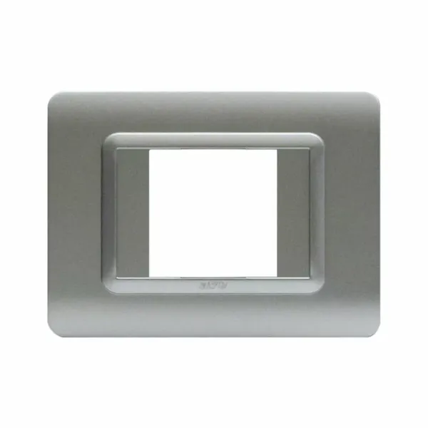 44 MOULDED FR.PLATE MATT SILVER  2M image 1