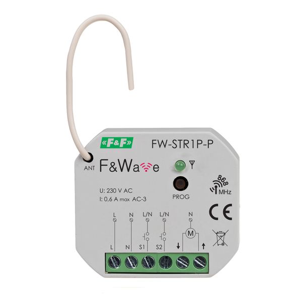 Radio roller shutter controller 230V for mounting box ?60 85Ã·265V AC/DC, multifunctional, for flush mounting image 1