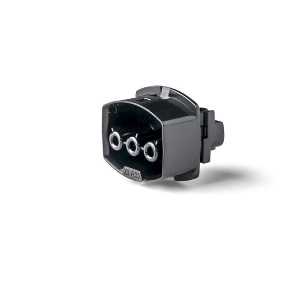Coupler 3-pole 32A socket, black image 1