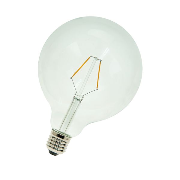 LED Filament G125 E27 240V 2W 2700K Clear image 1