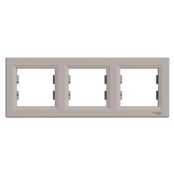 Asfora-horizontal 3-gang frame-bronze image 2