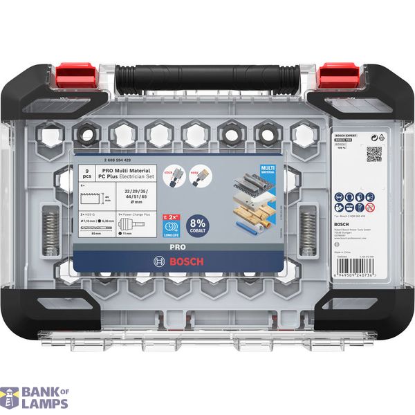 PRO Multi Material Power Change Plus Hole Saw Set - Transparent Case image 1