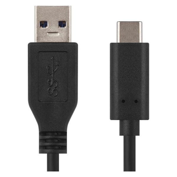 USB cable 3.0 A/Male - 3.1 C/Male 1m black Quick charge image 1