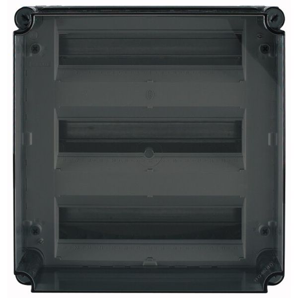 AV/I44-200 MCB enclosure, IP65, mounting rail vertical, HxWxD=375x375x225mm image 1