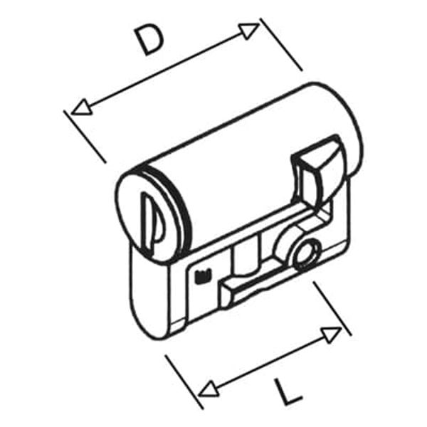 PS832030 PROFILE 1/2 CYLINDER LOCK V2432-E image 2