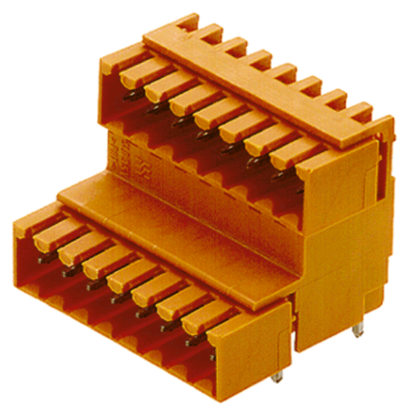 PCB plug-in connector, male header, closed side, THT solder connection, 3.50 mm, Number of poles: 4, 90°, Solder pin length (l): 4.5 mm, tinned, black, Box image 4