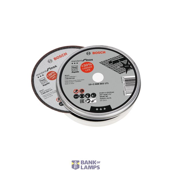Standard for Inox - Rapido straight cutting disc WA 60 T BF, 125 mm, 22,23 mm, 1,0 mm image 1