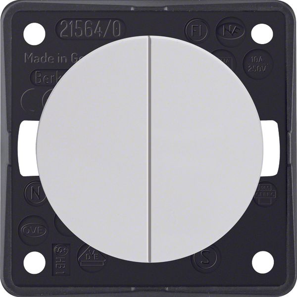 Ser push-button, 2 NO cont com inp term, Integro - Design Flow/Pure, p image 1