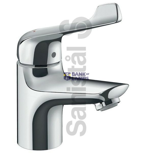 Novus Care 70 sink mixer with pop-up and extended handle 118mm, chrome image 1