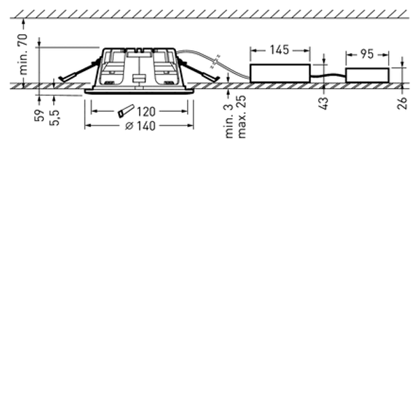 Downlights Amatris MultiLumen 2 Reflector White around ETDD 11,50W 1400lm Narrow (N) IK03 3 SDCM 8434151 image 1