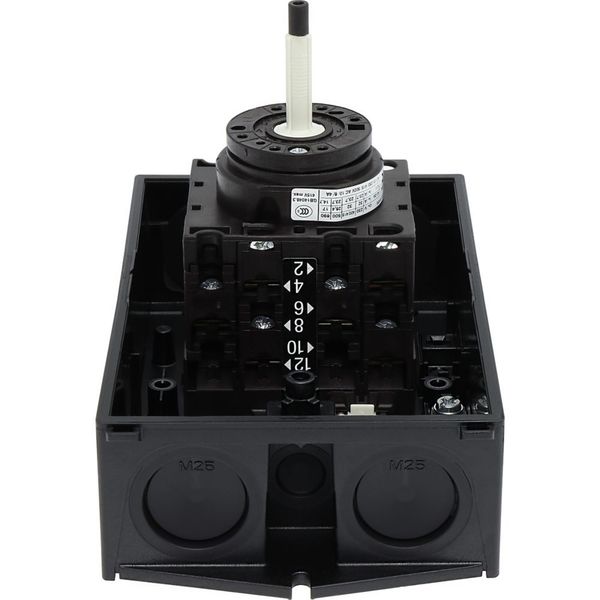 T3-3-8342/I2/SVB Main switch, T3, 32 A, surface mounting, 3 contact unit(s), 6 pole, Emergency switching off function, With red rotary handle and yellow locking ring, image 44