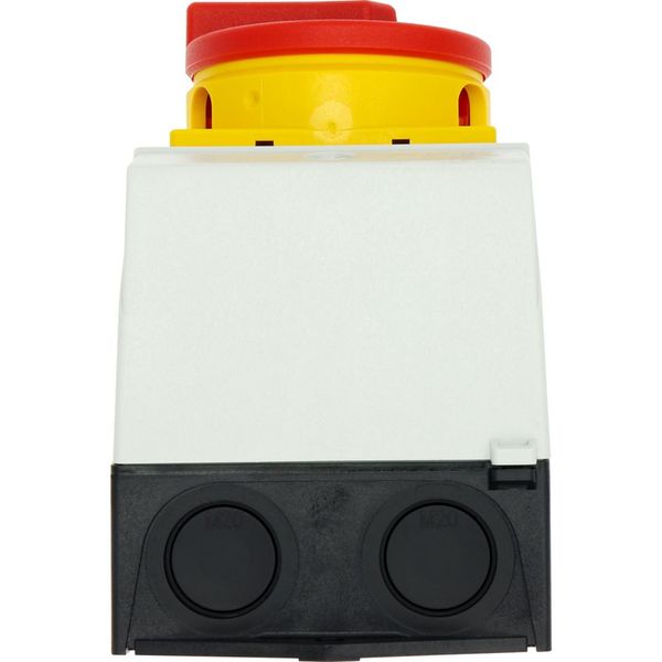 T0-3-15259/I1/SVB Main switch, T0, 20 A, surface mounting, 3 contact unit(s), 3 pole, 2 N/O, Emergency switching off function, With red rotary handle and yellow locking image 31