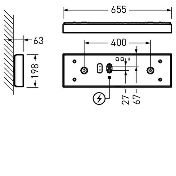 Wall and ceiling luminaire Olisq L Diffuser White ETDD 32W 3800lm Lambertian (L) IP40 IK03 3 SDCM 8285351 image 1