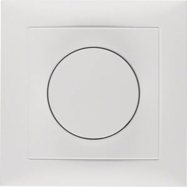 Dimmer, rotary with knob, 230 V ~, 50 Hz, 230 V lamps and halogen lamps 60 to 400 W with rotary on / off, Berker S.1, white, matt image 1