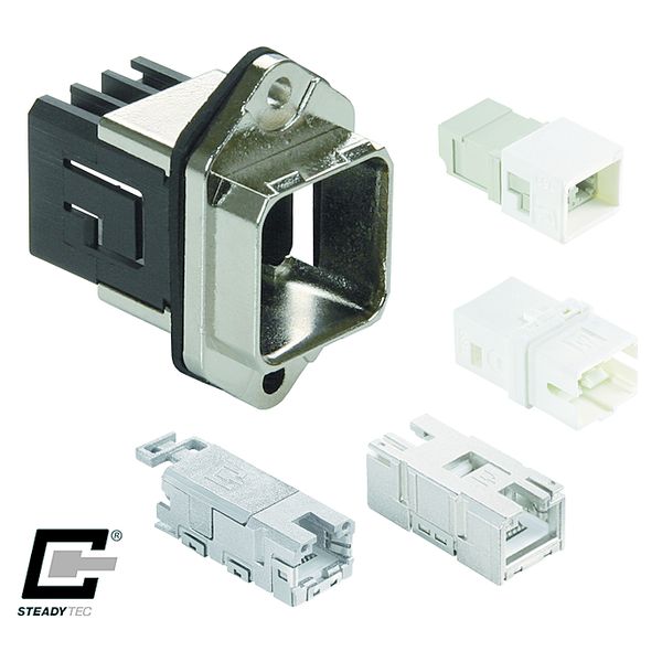 E-DAT Industry IP67 V14 mounting flange, normative mounting image 1