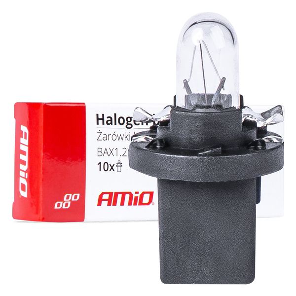Halogen bulbs T5 B8.5D 12V 8.5W BAX1.2W white 10pcs image 1