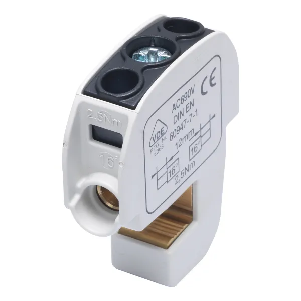 SBB 16 Isolated terminal for rail 86105 black SIMBLOCK image 1