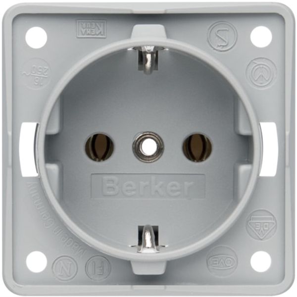 Priza Schuko Intergo, gray mat image 1