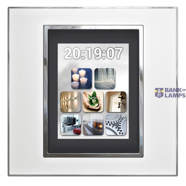 Plate Arteor - US std - video display int. unit 2.5'' - mirror white image 2
