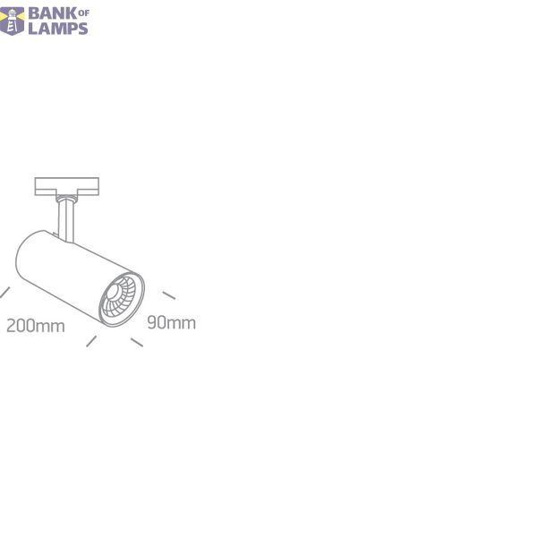 BLACK COB 30W WW TRACK SPOT 230V image 3