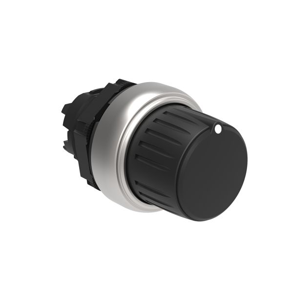 Selector switch actuator knob cap Ø22mm Platinum series chromed plastic, 3 position, 1 > 0 - 2 image 1