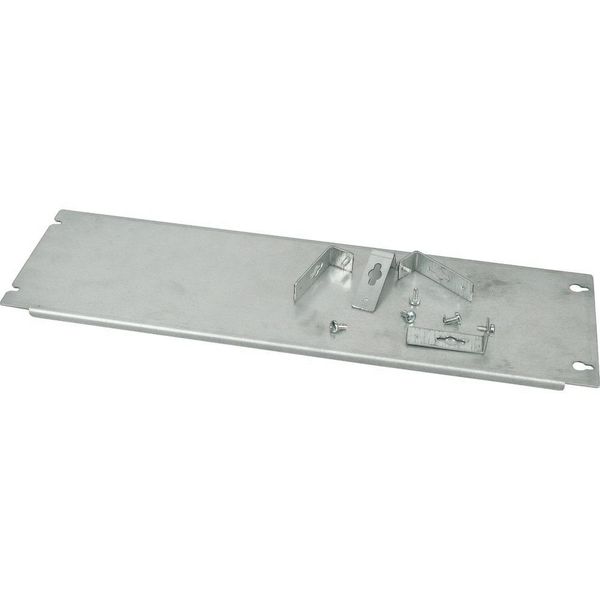 XME0406M Mounting plate, +mounting kit, vertical, empty, HxW=100x600mm image 3