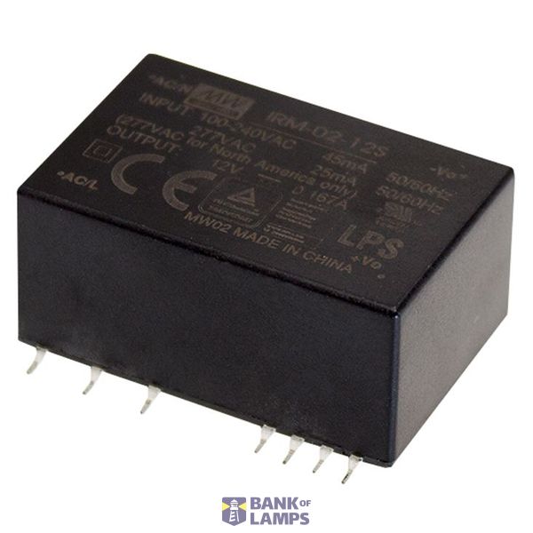 IRM-02-5 Switching power supply, module, 2W, 5V, 0.4A PCB, MEAN WELL image 1